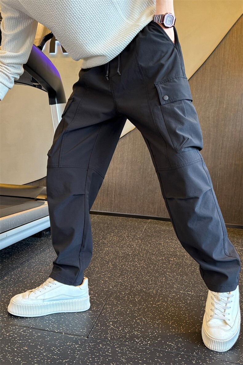 男士休闲裤秋季新款时尚百搭束脚裤工装运动长裤子男K25434-P80,男装工装外套,电商A237
