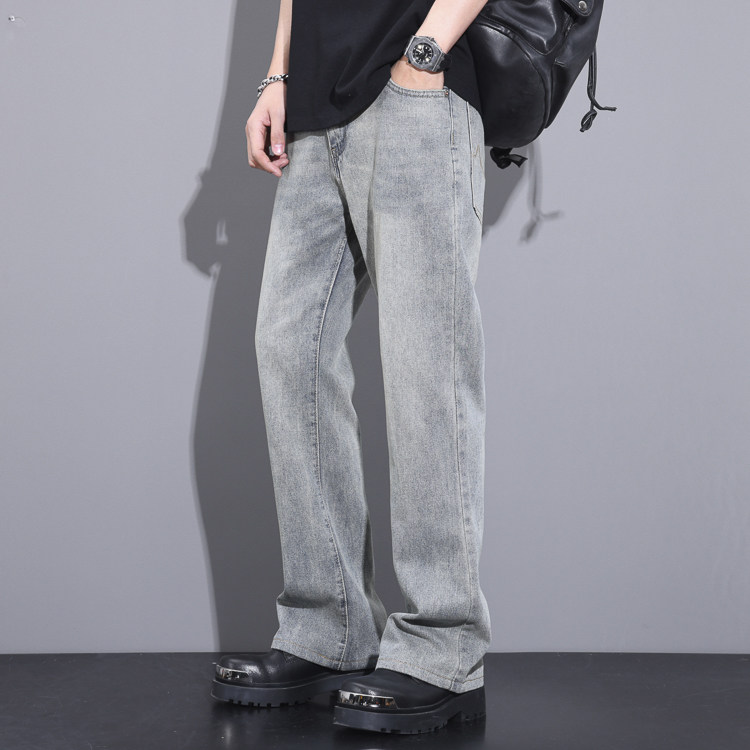ins高街美式微喇牛仔裤男潮牌春夏款街头休闲阔腿裤子7003-P55,男装牛仔裤,电商A178