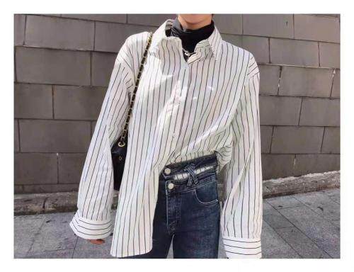 ，条纹纹衬衣，其它，晶莉莱