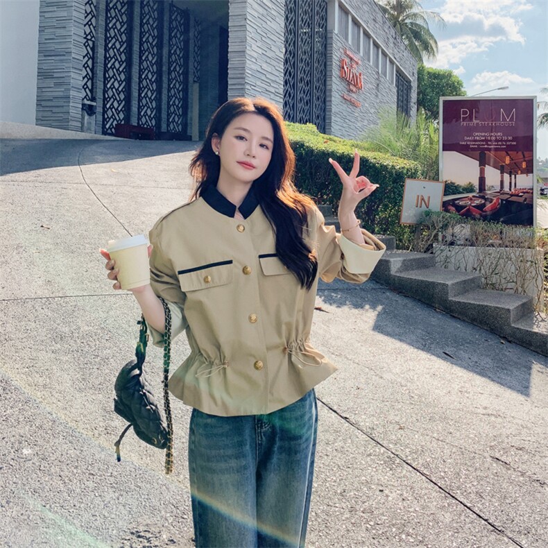粉色小香风短外套女春秋2025新款小个子时尚洋气休闲百搭减龄上衣,女装短外套,帛香坊