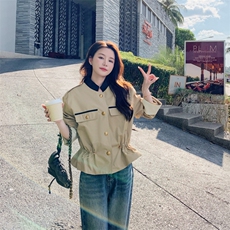 粉色小香风短外套女春秋2025新款小个子时尚洋气休闲百搭减龄上衣，女装短外套，帛香坊