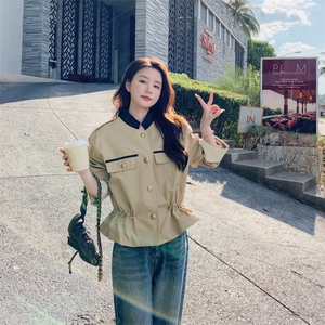 粉色小香风短外套女春秋2025新款小个子时尚洋气休闲百搭减龄上衣图片