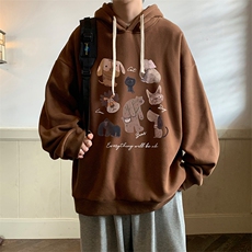 连帽卫衣男大码胖子帽衫大号运动服WY2444-P35，男装卫衣，电商A040