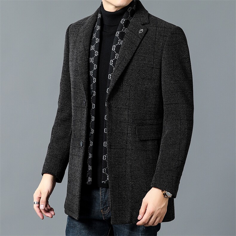 DZ93366钱塘2020-3时尚休闲简约百搭中年男士冬季厚款西服P335,男装西服,钱塘207-3