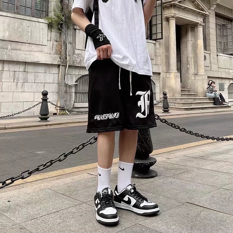 夏季美式复古篮球短裤男潮运动裤休闲五分裤AD57P28图片