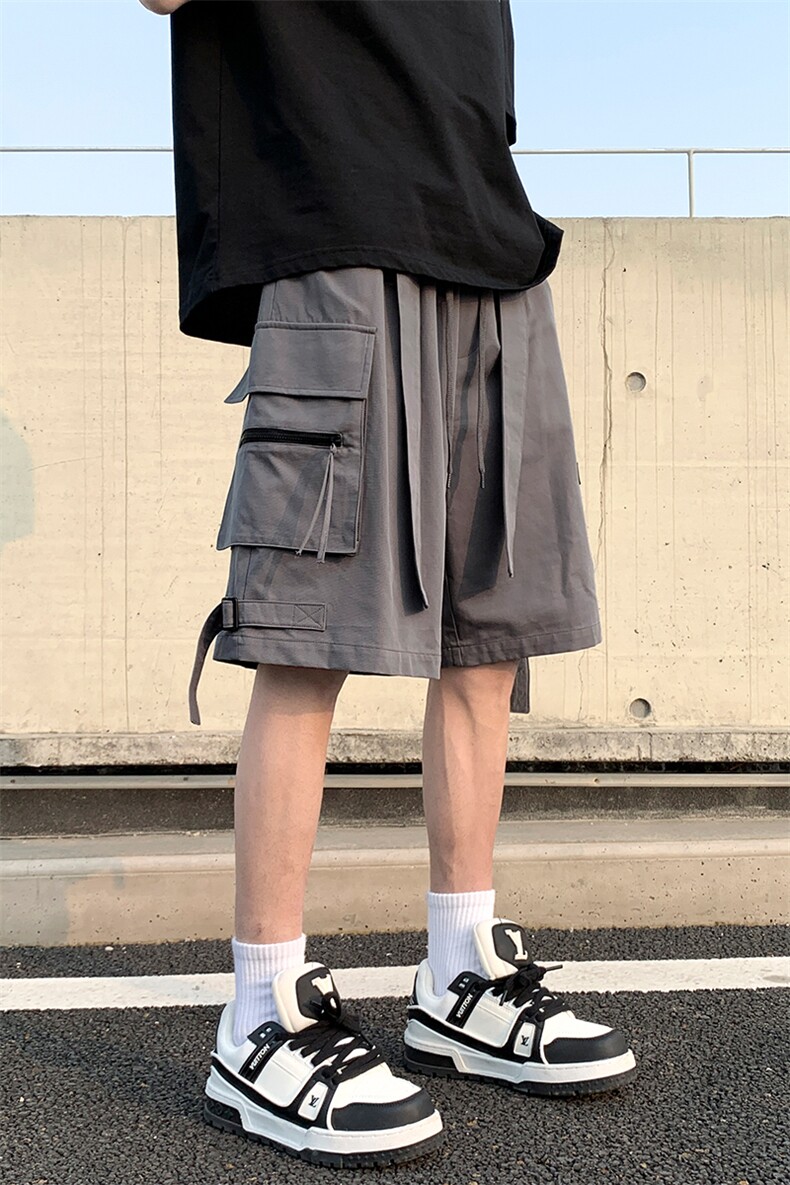 工装设计感短裤男2024夏大口袋宽松运动五分裤X2405-TP35控价58,男装休闲裤,电商A102-1