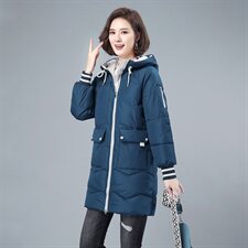棉袄女冬2021年新款宽松韩版中长款羽绒棉服棉衣中年妈妈40岁外套，女装棉衣/棉服，伊满意