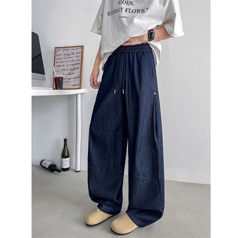 2025春夏新款弯刀牛仔裤宽松轻薄垂感潮流宽松休闲百搭裤2523-P55，男装休闲裤，电商C305A