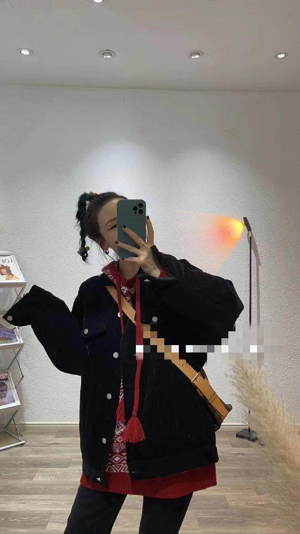 〖现货〗冬季灯芯绒休闲羽绒服，女装羽绒服，Lin Lin