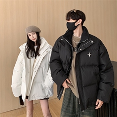 23冬装新款美式假两件四角星棉服情侣棉衣面包服外套男D331P138，男装棉衣，电商A335-1（原A458）