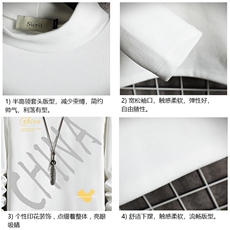 BT40208-P30加绒款-P40半高领长袖t恤男大码内搭打底衫男网格，男装T恤，电商A040A