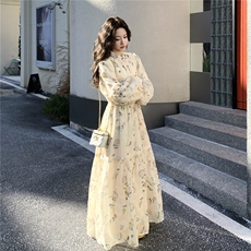 新品大货时尚蕾丝印花连衣裙2603-P175-K289，女装连衣裙，2C261