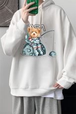 WY2251-P35加绒款-P40纯棉连帽卫衣男大码运动帽衫宽松薄外套男，男装卫衣，电商A040