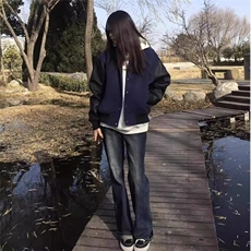 美式复古棒球服外套春秋季2025年新款超火百搭时尚情侣夹克，男装夹克，星座506A