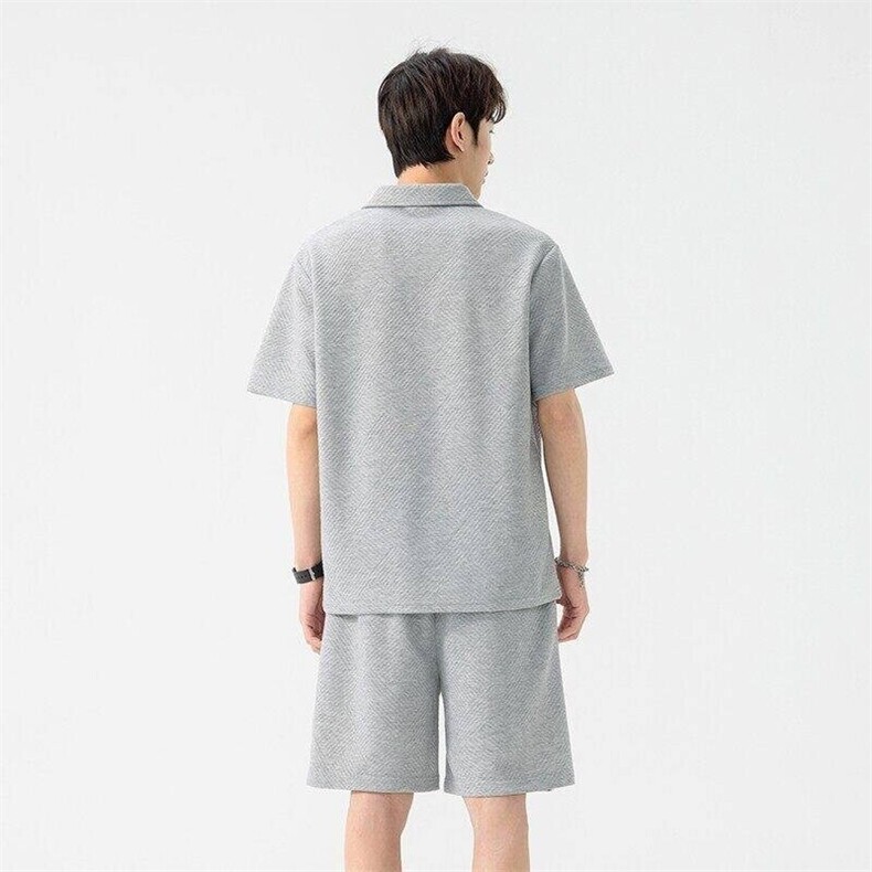 TZ25305-特P55夏季休闲T恤短裤男两件套,男装牛仔裤,电商D310B