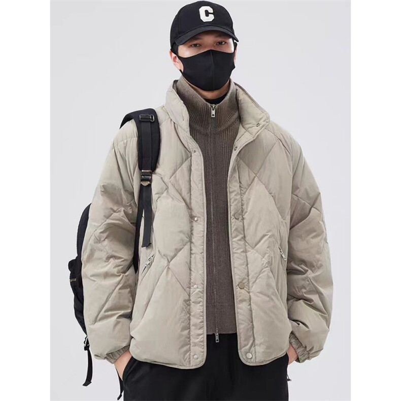 (网图)假两件羽绒服轻薄帅气休闲立领工装羽绒服313B-A5811-P230,男装羽绒服,星座313B