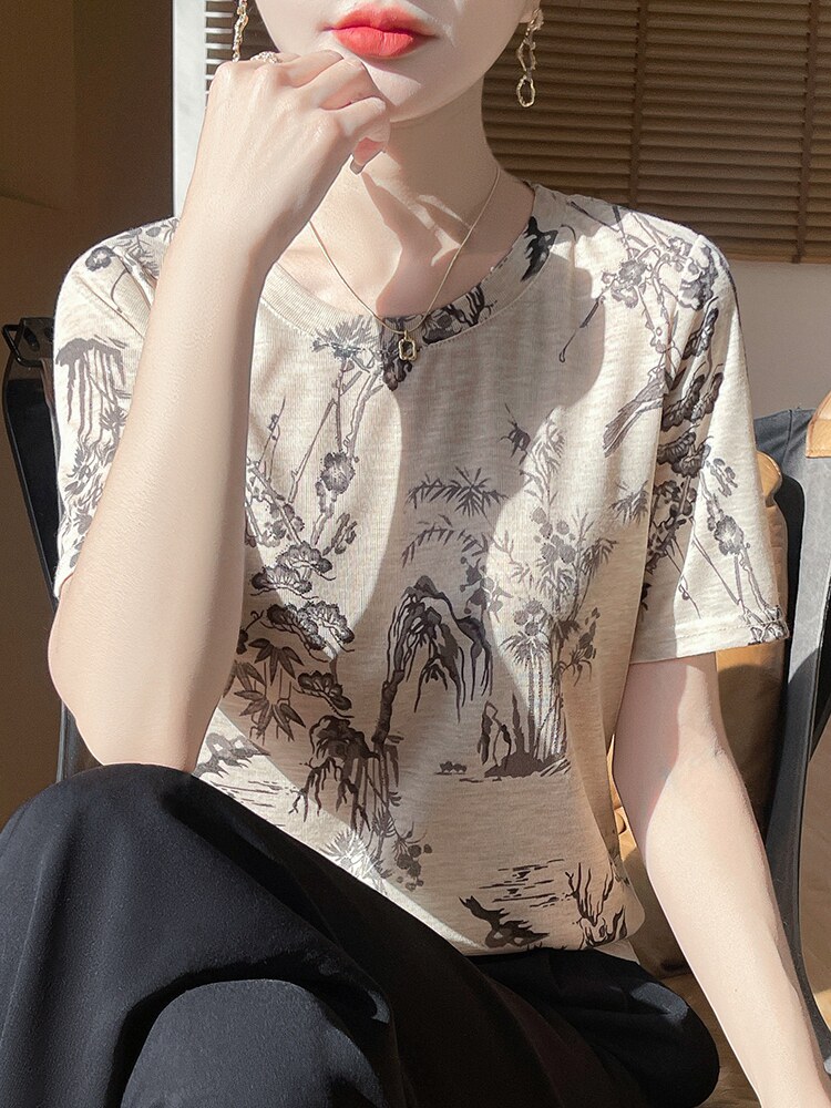 夏季轻薄短袖薄款宽松女针织衫V领短袖,针织衫/毛衣,绒宛羊绒
