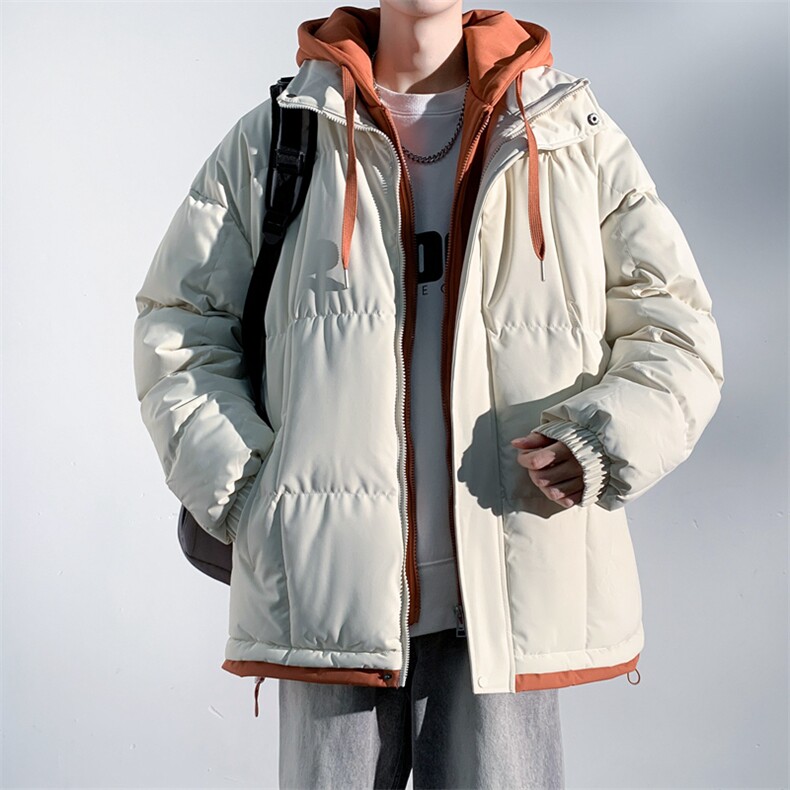 三防面料抖音品质现货10W件假两件加厚棉衣外套棉服BM888特P98,男装棉衣,电商A486