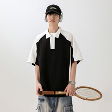 特P35无差价新款时尚夏季百搭拼色POLO衫-POLO01无影墙现货1，男装Polo衫，电商A003