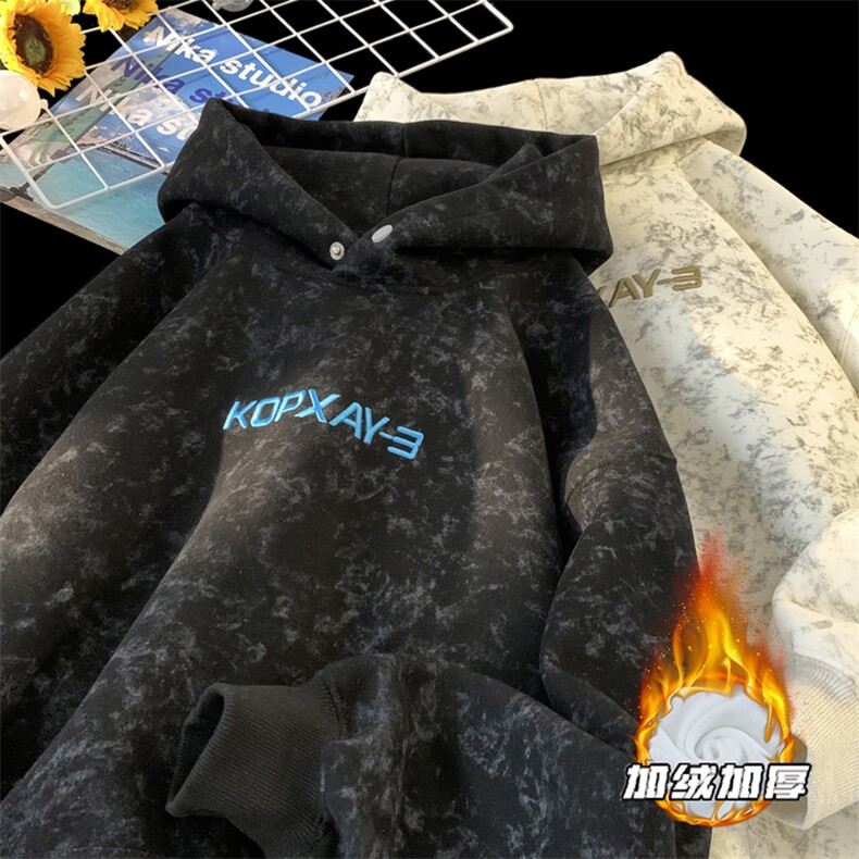 秋冬重磅500克加绒加厚连帽卫衣男WY3703-P65加绒P70控98控108,男装卫衣,电商B208