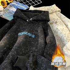 秋冬重磅500克加绒加厚连帽卫衣男WY3703-P65加绒P70控98控108，男装卫衣，电商B208