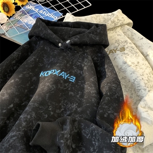 秋冬重磅500克加绒加厚连帽卫衣男 WY3703-P65加绒P70控98控108图片