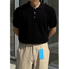 短袖针织POLO衫男士夏季薄款镂空轻熟风翻领透气体恤衫PT144，男装Polo衫，星座1116A（原606A-3）