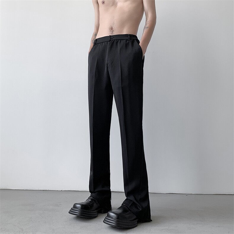 现货夏季高街vibe开叉排扣高级感休闲裤男修身西裤女KK344-P55,男装西裤,星座205
