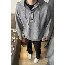 美式复古连帽毛衣针织衫男女秋冬新款宽松慵懒风外套潮LM311-P59，男装针织衫/毛衣，星座1008