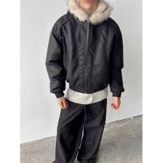 美式复古毛领座山雕棉服男款秋冬季重磅皮毛一体夹克外套M2229，男装夹克，星座1116A（原606A-3）