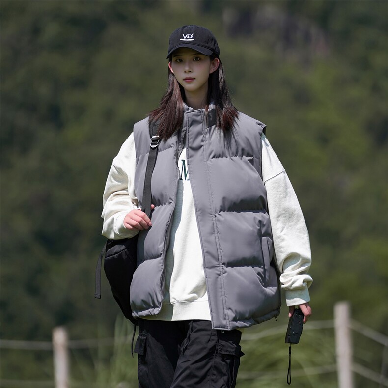 冬季叠穿无袖棉马甲保暖加厚棉服坎肩外套 MJ618现货特P38不议价图片