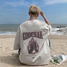 已注册/夏外景纯棉美式潮流短袖T恤男宽松打底衫DT00006/P25，男装T恤，电商B316