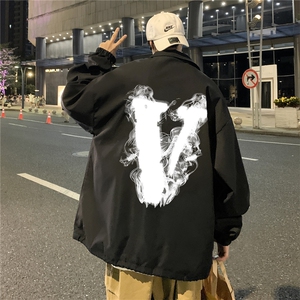 ！22秋季新款宽松大码港风烟雾v夹克外套JK1632-P50控68图片