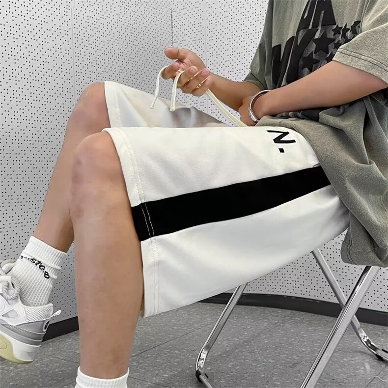 新款运动裤青春流行宽松型潮五分裤日系男原宿K132-P28,男装休闲裤,星座1109-3