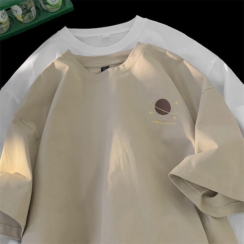 高转化中性风潮牌短袖t恤男学生纯棉宽松416B-1-DT853-P25限39,男装T恤,星座416B-1