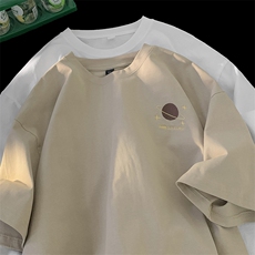 高转化中性风潮牌短袖t恤男学生纯棉宽松416B-1-DT853-P25限39，男装T恤，星座416B-1