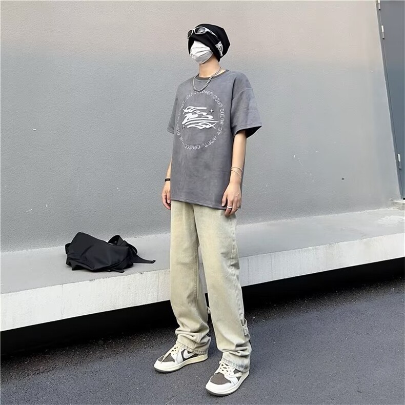 美式牛仔裤男春秋新款休闲直筒裤TG05P38,男装牛仔裤,星座1116-2