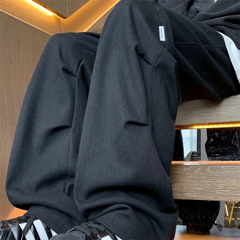 打褶工装休闲裤男春秋款2025新款宽松直筒潮牌痞帅炸街青少年裤子,男装工装外套,星座506A