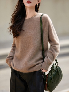 2025年秋季时尚百搭一线圆领时尚百搭通勤休闲，女装羊毛衫，鼎晴羊绒