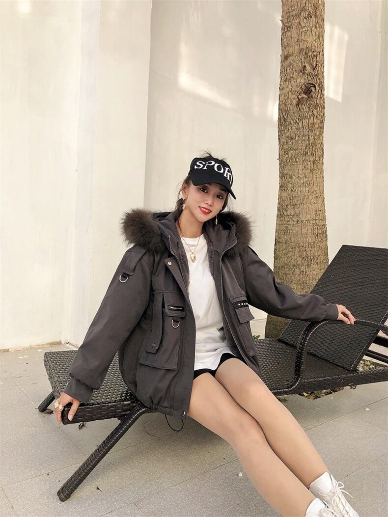 爆版大毛领派克服排单款外套好卖哦，其它，金地雪