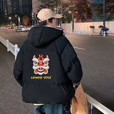 MY16185-P100加厚加绒连帽棉衣男大码棉服男面包服男，男装棉衣，电商A040