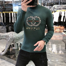 22新款秋冬潮牌男简欧大码圆领双面德绒打底衫长袖A-806-P53，男装T恤，电商A227B（原钱塘4066-1）