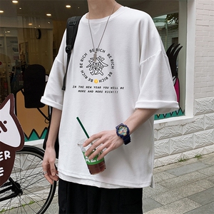 Q11163-P30 春夏季七分袖t恤男大码五分袖男短袖中袖图片