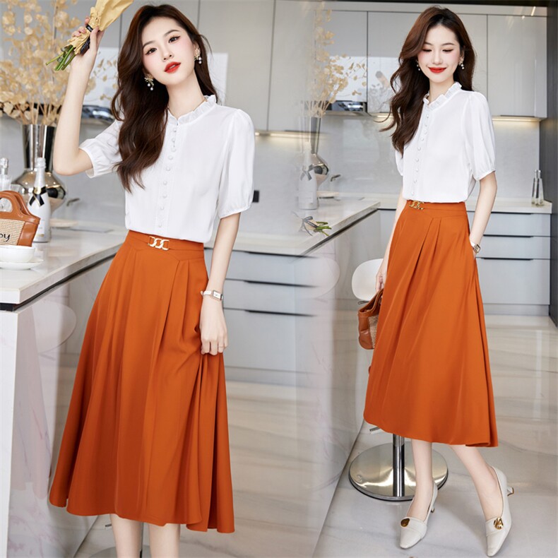 时尚套装裙女夏新款蕾丝拼接名媛气质半身裙高端精致两件套连衣裙，女装套装/套裙，时尚俏佳人