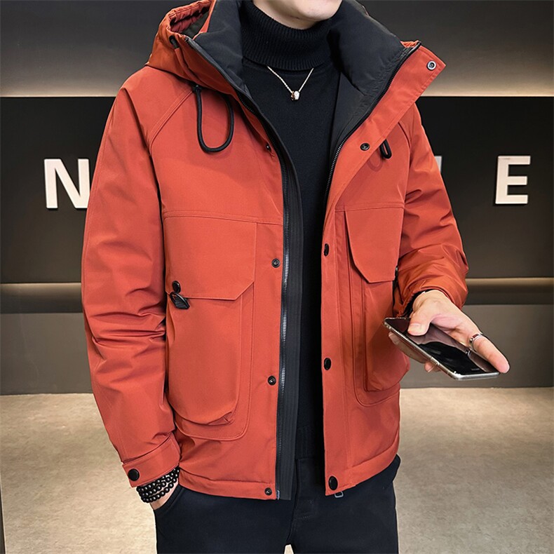 新标90鹅绒服2025年连帽机能潮流保暖羽绒服男YR6061-P270,男装羽绒服,电商D240-242