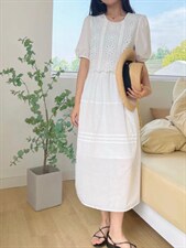 【现货】韩双层镂空连衣裙，女装连衣裙，欧尼蒂