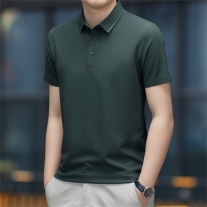 中年休闲男装翻领半袖T恤衫2023夏季新款男士polo衫薄款休闲上衣图片