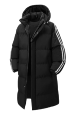 长款条纹防寒户外秋冬季棉服棉衣外套2025过膝棉袄HZ8818-P108，男装棉衣，星座610B-1