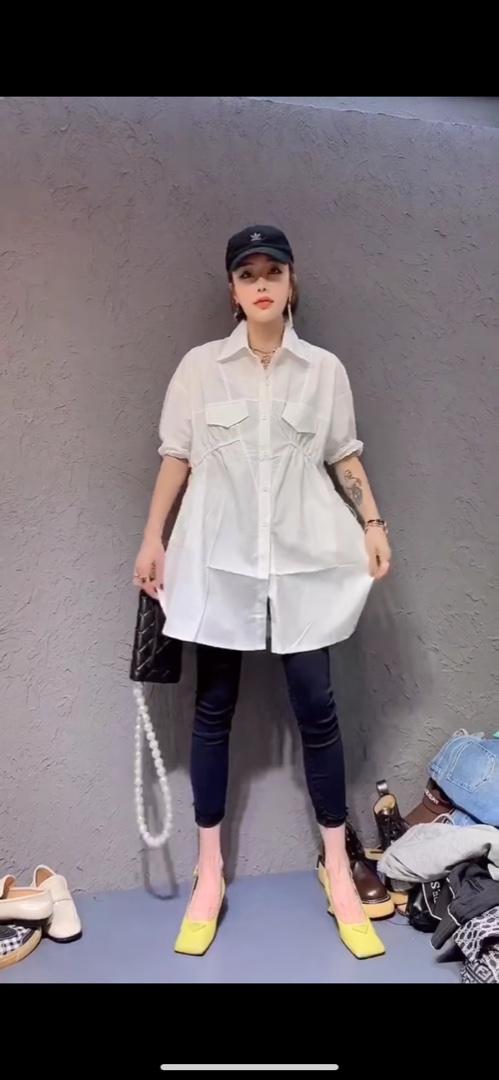 现货欧货同款衬衣可带披肩,女装,蜜思优沫