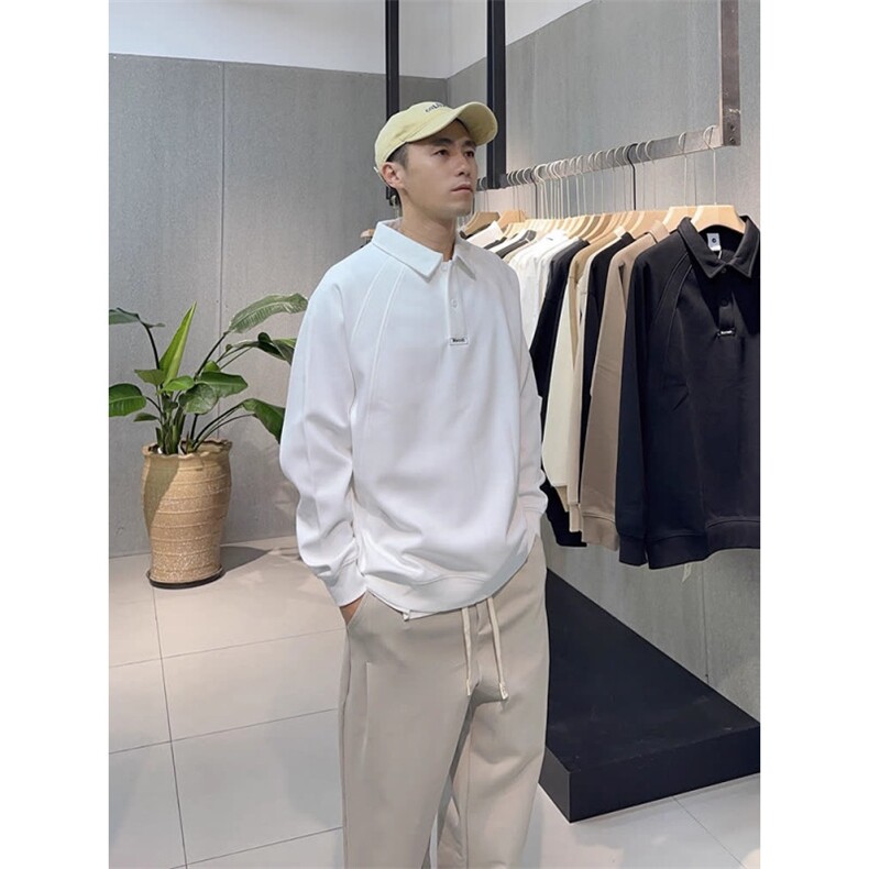 卫衣男春秋季2025新款宽松潮牌翻领衣服男款纯色百搭秋装运动上衣,男装卫衣,星座506A